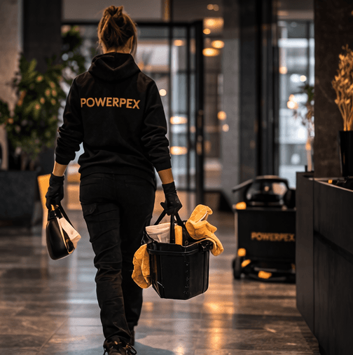 Renhold av vask og baderom 14 utført av Powerpex Service AS