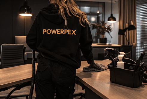 Renhold av vask og baderom 8 utført av Powerpex Service AS